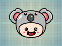 Sticker Me Koala Mascot Boy