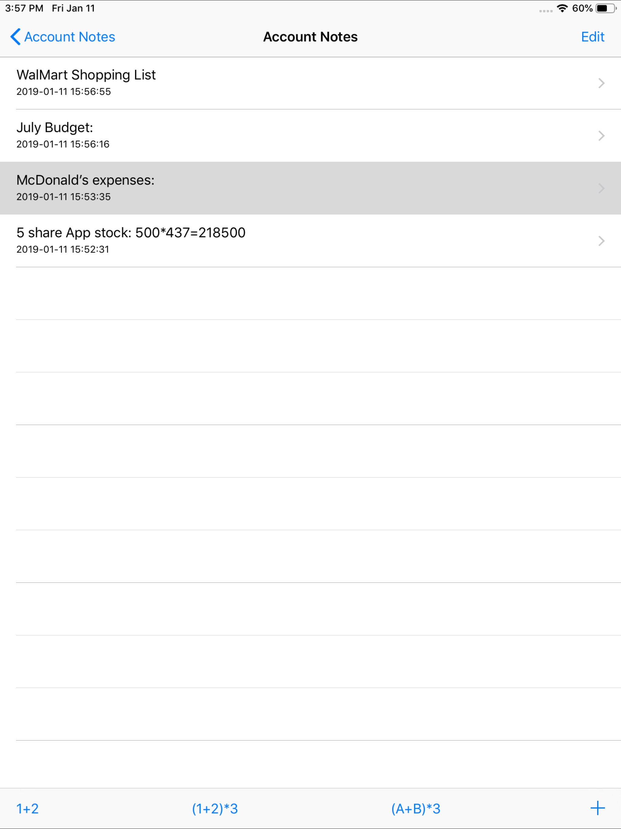 Account Notes