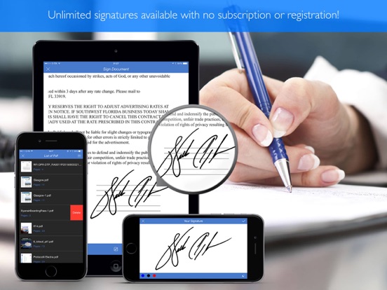 Onderteken PDF-documenten Pro iPad app afbeelding 1