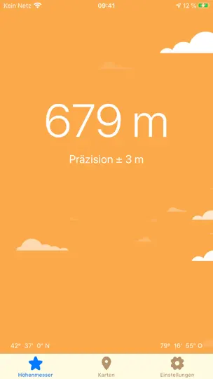 Screenshot von Höhenmesser & Präzision auf dem iPhone 4