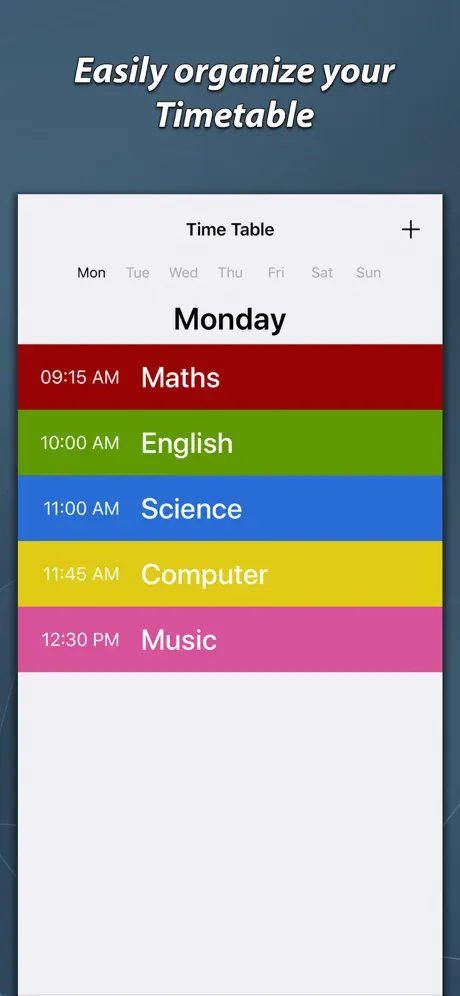 Timetable & Homework Planner