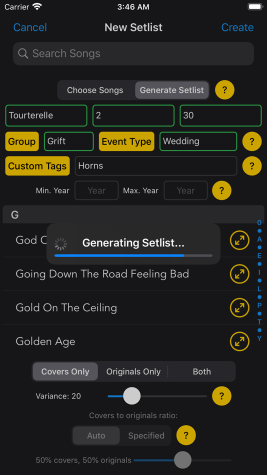 #1. Set Genie – Setlist Helper (iOS) 由: Andrew Moroz