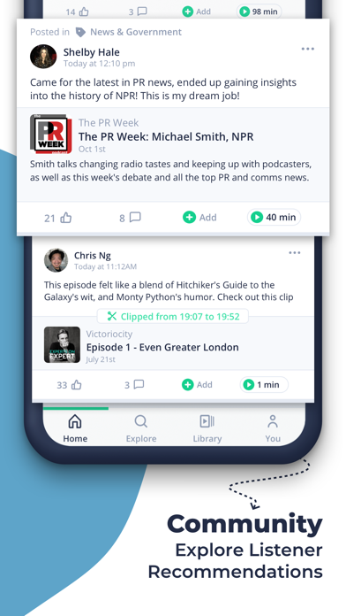 Repod: Social Podcast App Screenshot