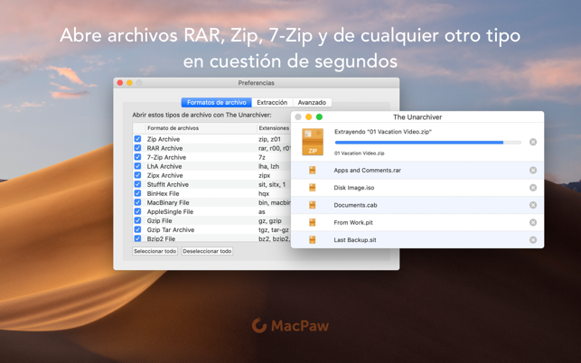 The Unarchiver Screenshot
