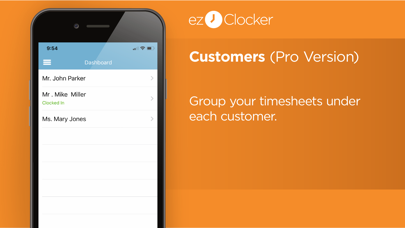 ezClocker Personal Timecard Screenshot