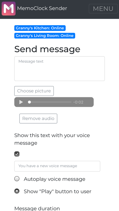 MemoClock with voice messages screenshot 4