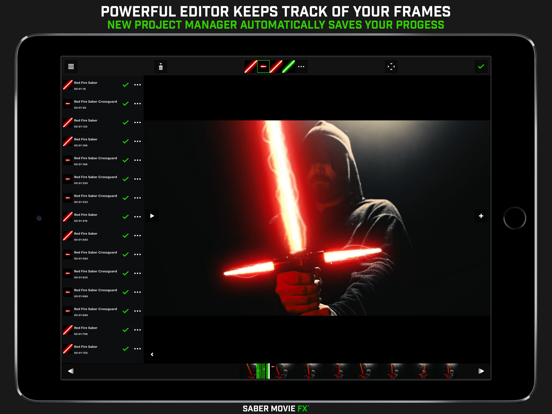 Saber Movie FX iPad app afbeelding 1