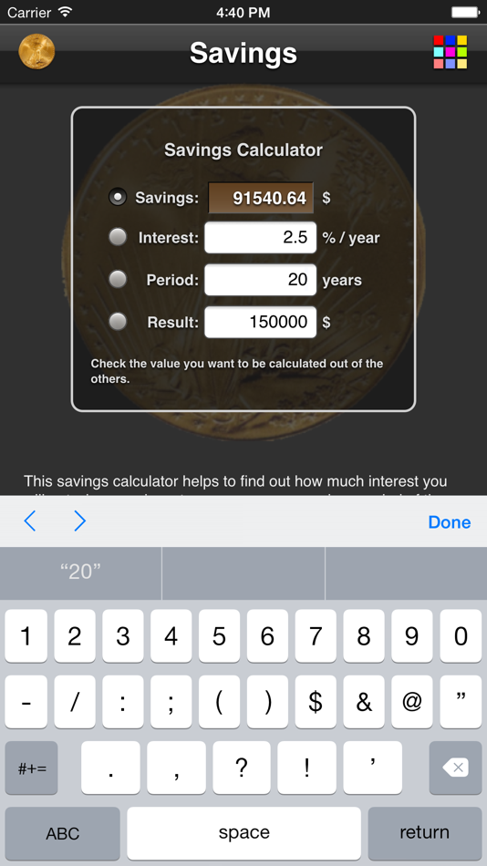 #3. Savings Calculator (iOS) 由: Piet Jonas