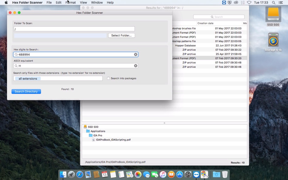 #5. Hex Folder Scanner (macOS) Podle: Alfonso Maria Tesauro