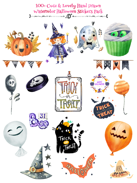 Screenshot #4 pour Nice Watercolor Halloween Pack