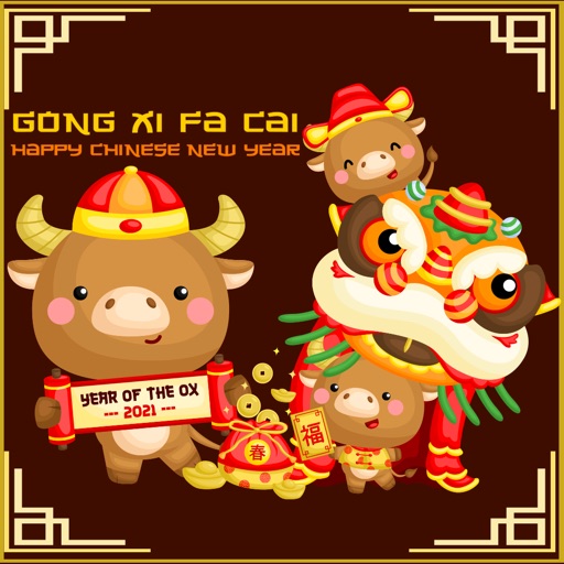 Cute Ox Chinese New Year 2021 icon