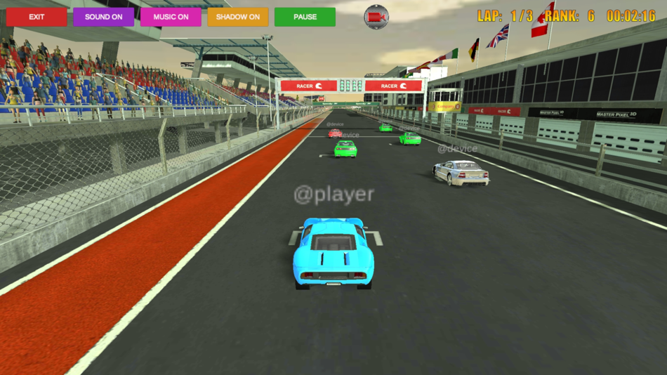 #1. Sport Car Racer 3D (iOS) โดย: Pix Arts