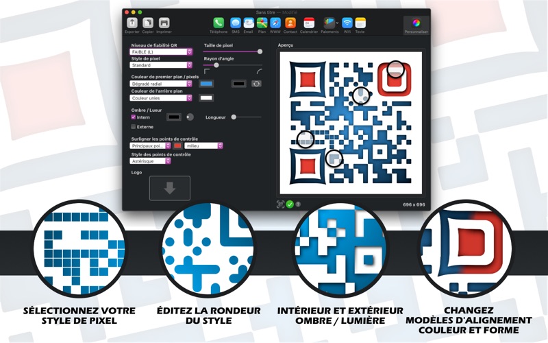 Screenshot #2 pour iQR codes - QR Code Art Studio