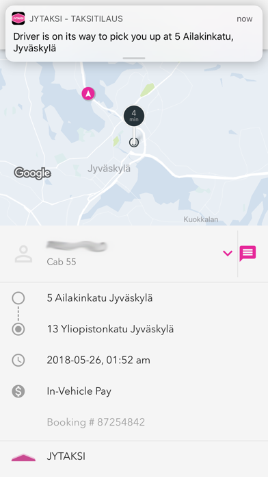 JYTAKSI - taksitilaus Screenshot