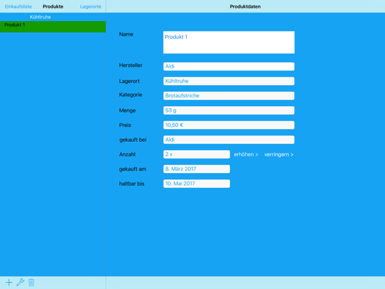 Screenshot #5 pour Vorräte(Tablet)
