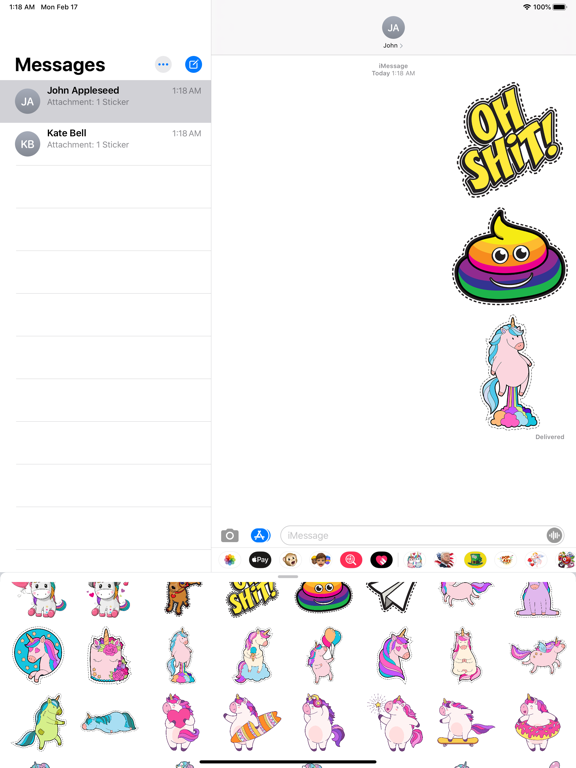 Screenshot #6 pour Unicorn Sweet Stickers Pack