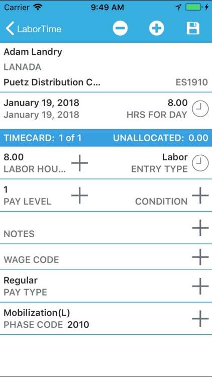 Viewpoint Payroll Time Entry