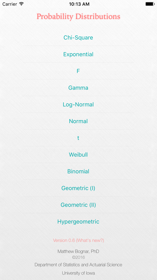 #3. Probability-Distributions (iOS) 由: Matthew Bognar
