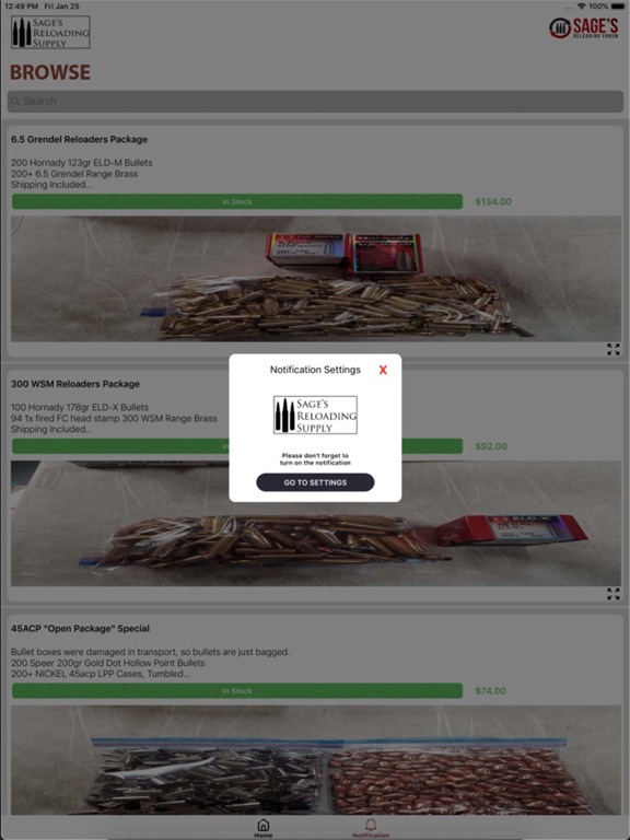 SageReload iPad screenshot 1 - Shopping app