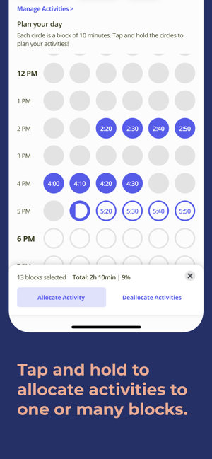 ‎blocos: daily schedule planner Capture d'écran