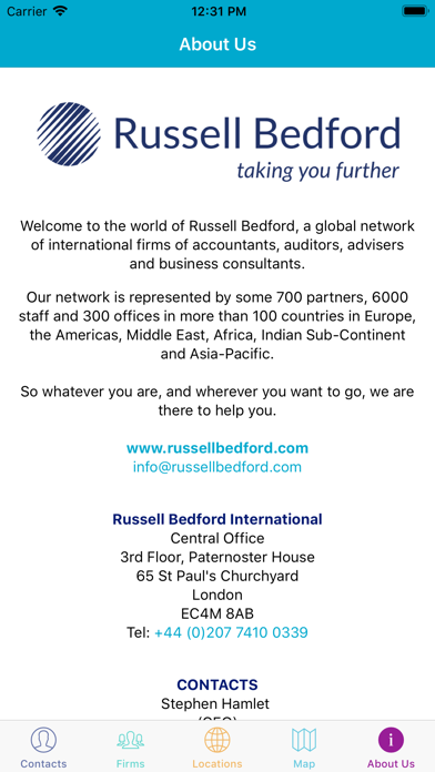 Russell Bedford Directory Screenshot