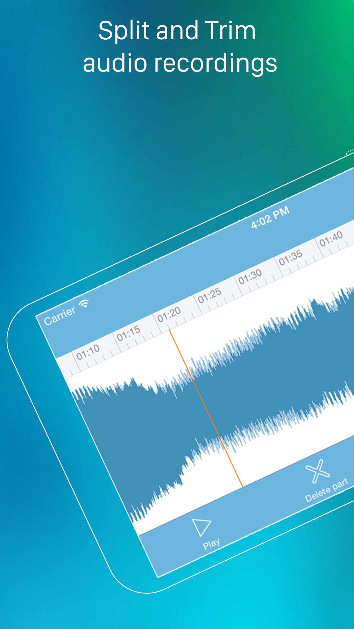 Screenshot do app eXtra Voice Recorder Pro