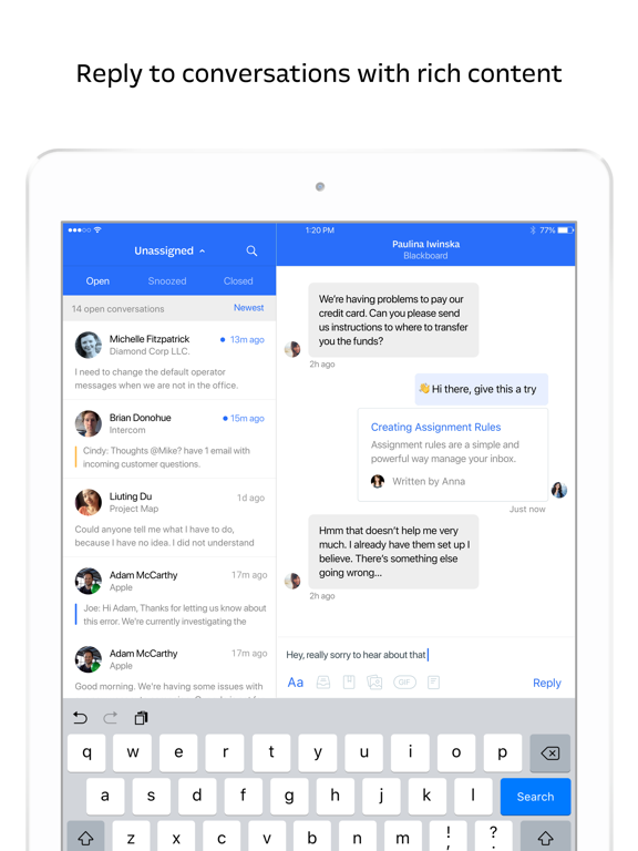 Screenshot #4 pour Intercom Conversations