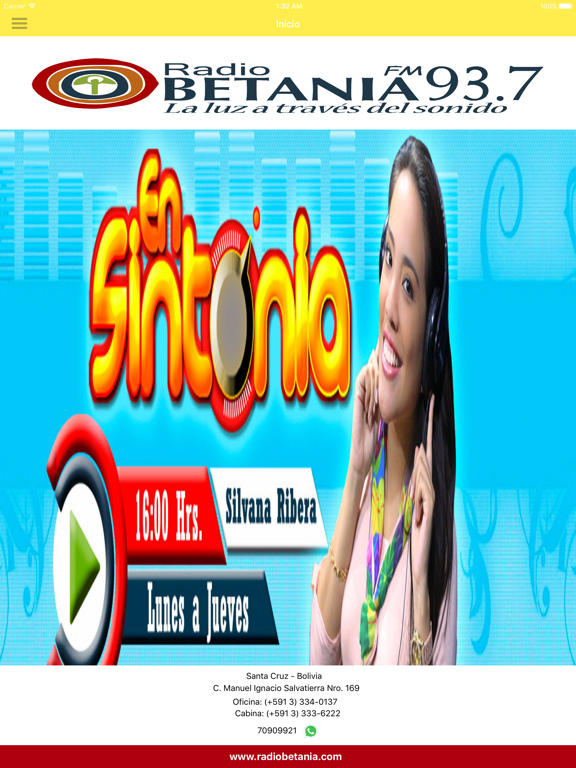 Radio Betania iPad screenshot 1 - Entertainment app