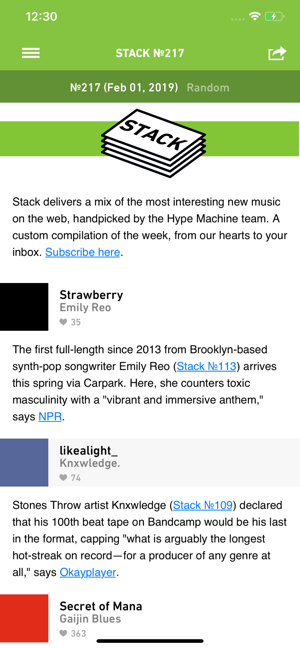 Hype Machine Screenshot