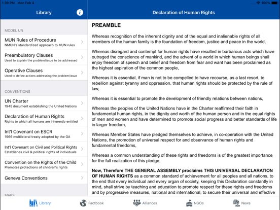 Model UN iPad screenshot 10 - Reference app