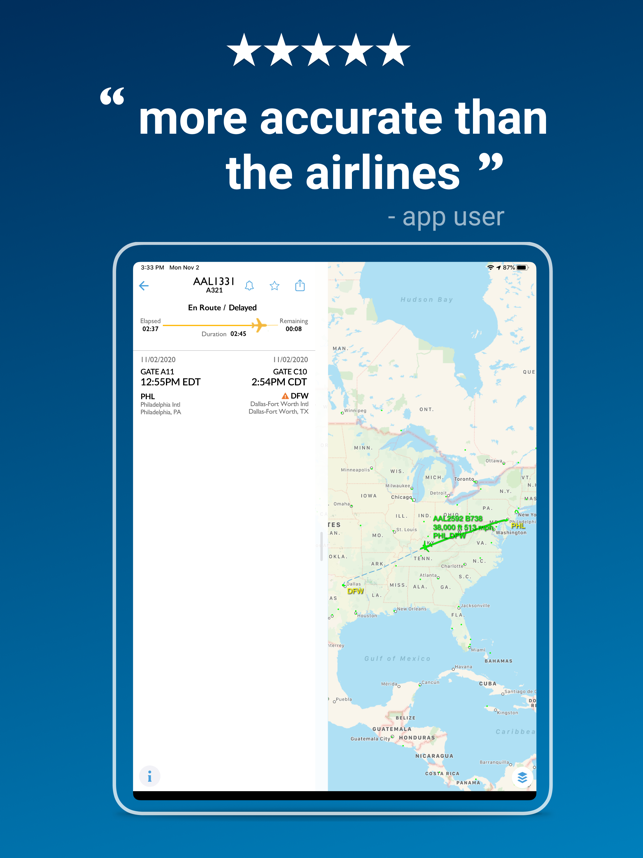 ‎FlightAware Flight Tracker Capture d'écran