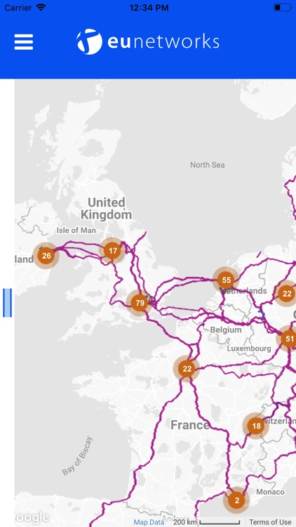 euNetworks Map