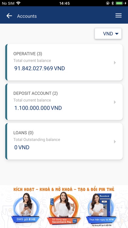 Sacombank mBanking screenshot-3