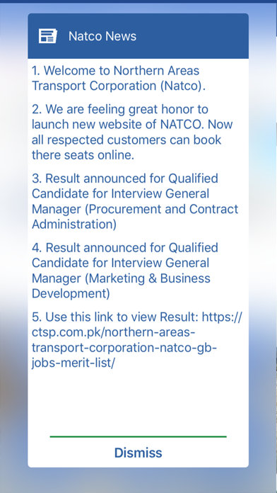 NATCO - Ticket Booking iPhone screenshot