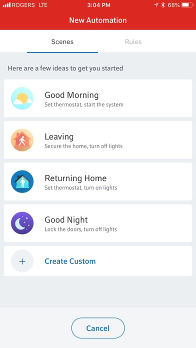 Rogers Smart Home Monitoring Screenshot