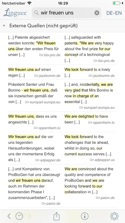 Dictionary Linguee ekran görüntüsü 4 / 5