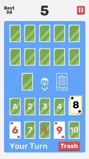 garbage/ trash the card game iphone screenshot 1