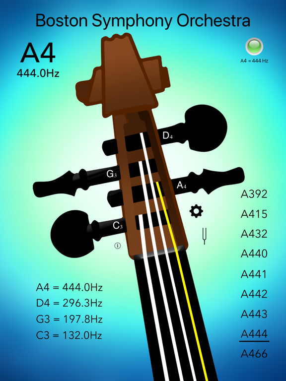 Viola Tuner Professional iPad screenshot