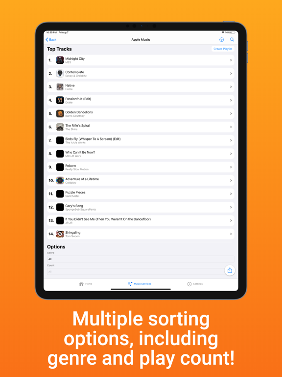 iPad Image of TuneTrack