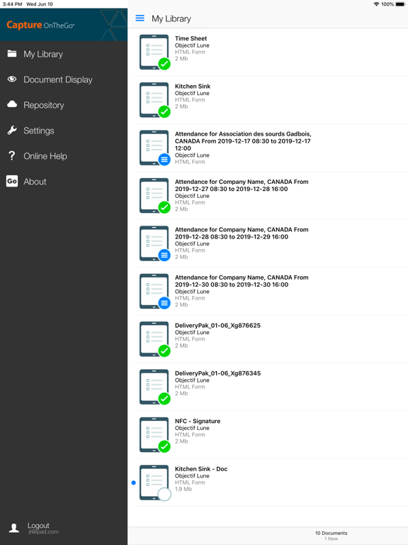 Capture OnTheGo iPad screenshot 4 - Business app