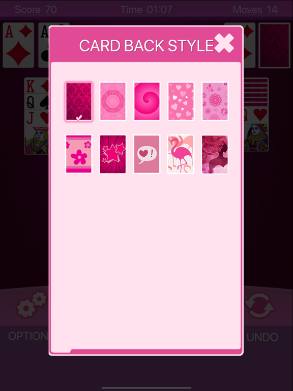 Pink Solitaire iPad screenshot 4 - Games app