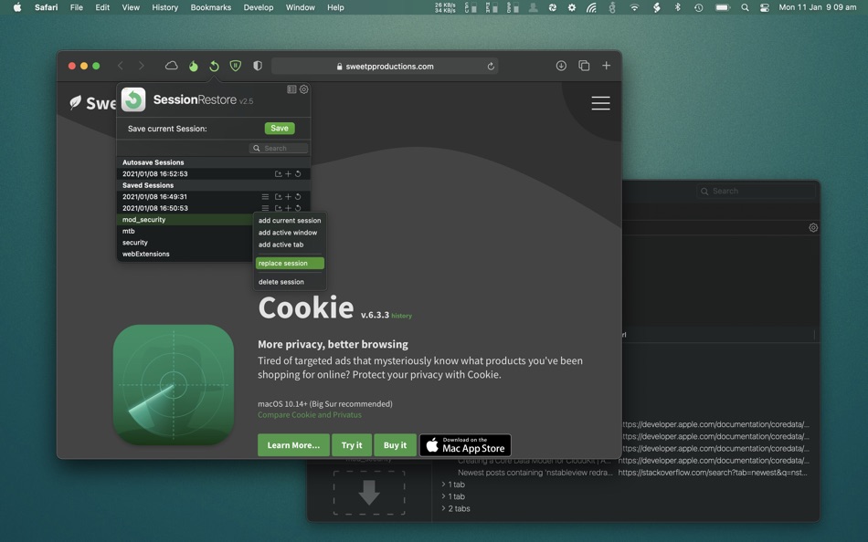 SessionRestore for Safari - 2.8 - (macOS)