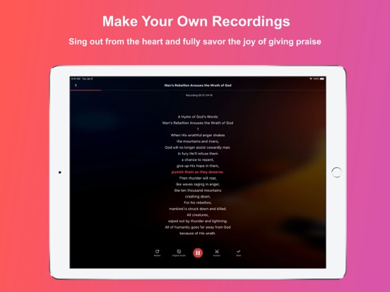 CAG Hymns iPad screenshot 2 - Music app
