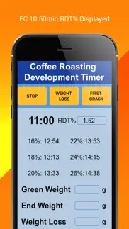 coffee roasting rdt timer iphone screenshot 2