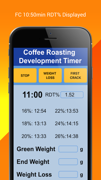 Screenshot #2 pour Coffee Roasting RDT Timer