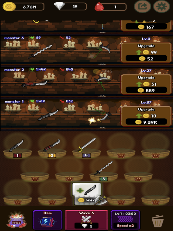 Screenshot #4 pour WeaponWar : Idle Merge Weapon