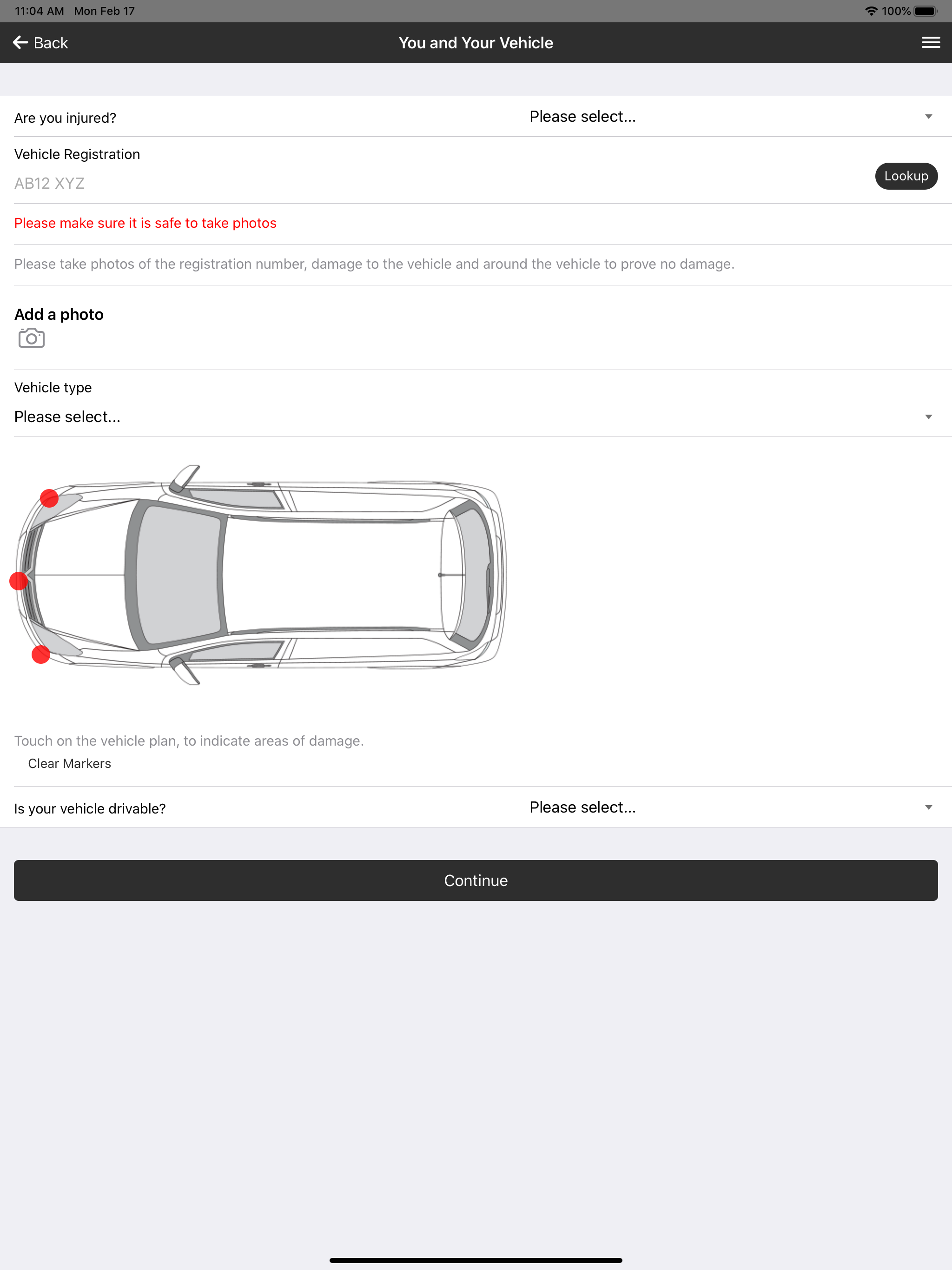 Todd & Cue Ltd Claims App screenshot 6
