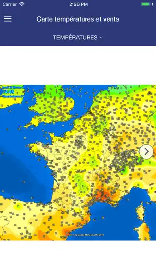 Capture d'écran de Meteo60 sur iPhone 9