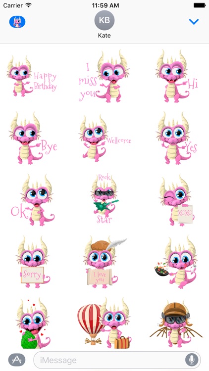 Moon the Dragon Stickers