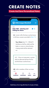 Little League Rulebook screenshot